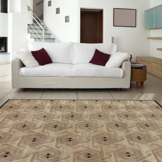Alfombra de lana hecha a mano Mugal IN-978 de 8' x 11'