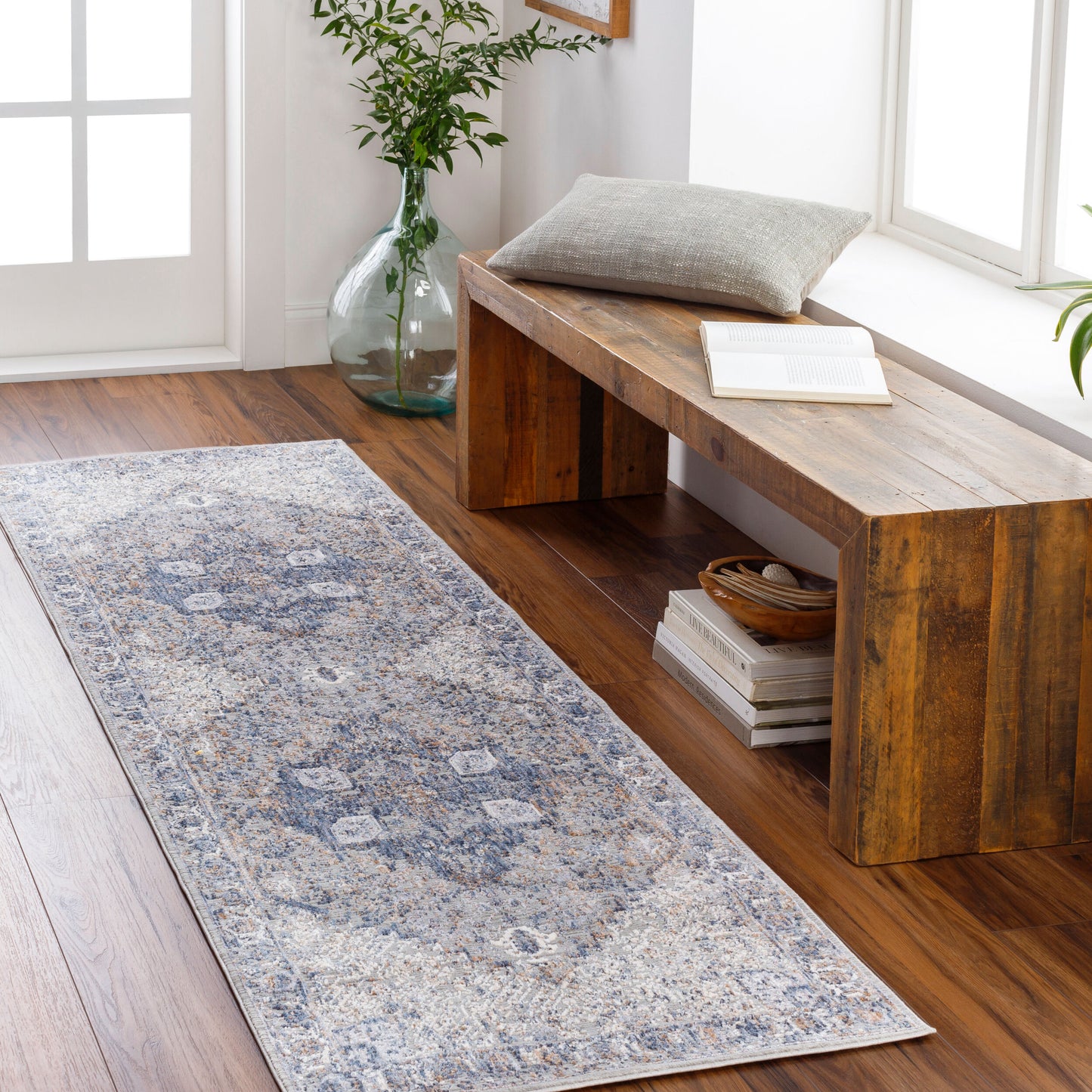 Infinity INF-2305 7ft Runner Machine Woven Runner Rug