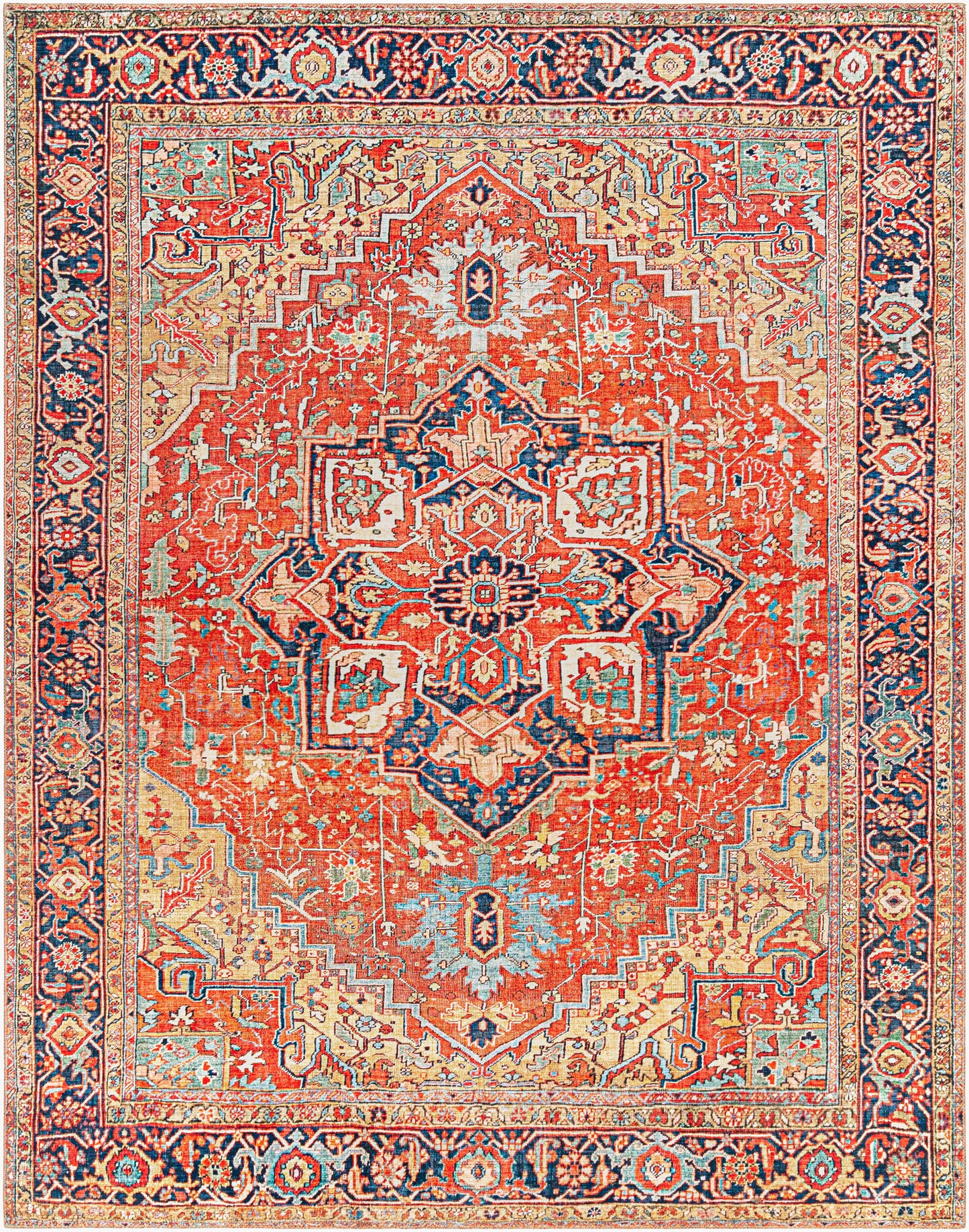 Alfombra decorativa tejida a máquina Iris IRS-2341 de 2' x 3'