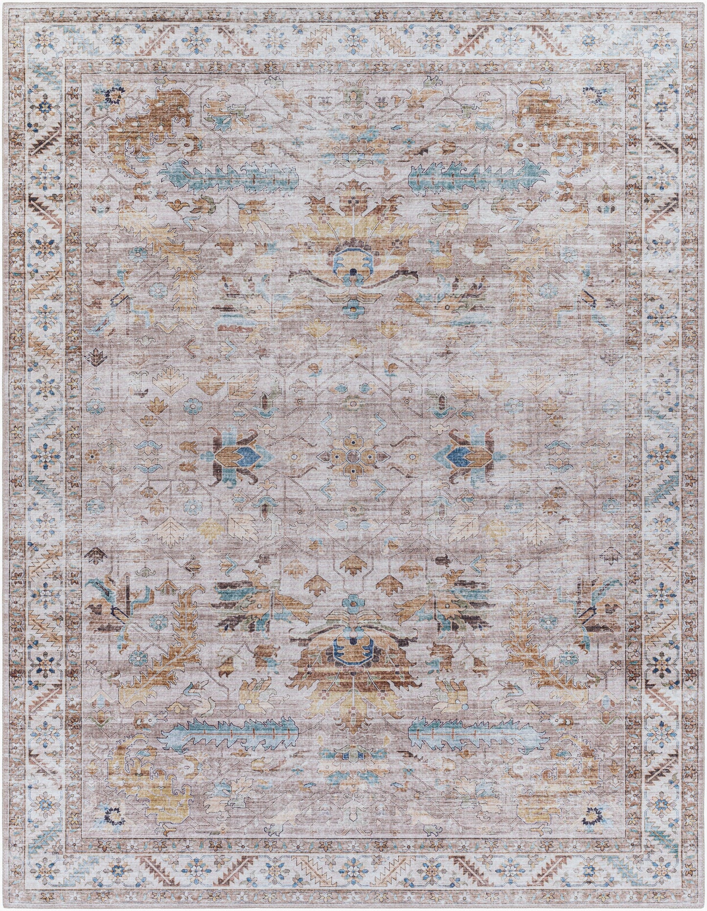 Alfombra decorativa tejida a máquina Iris IRS-2350 de 2' x 3'