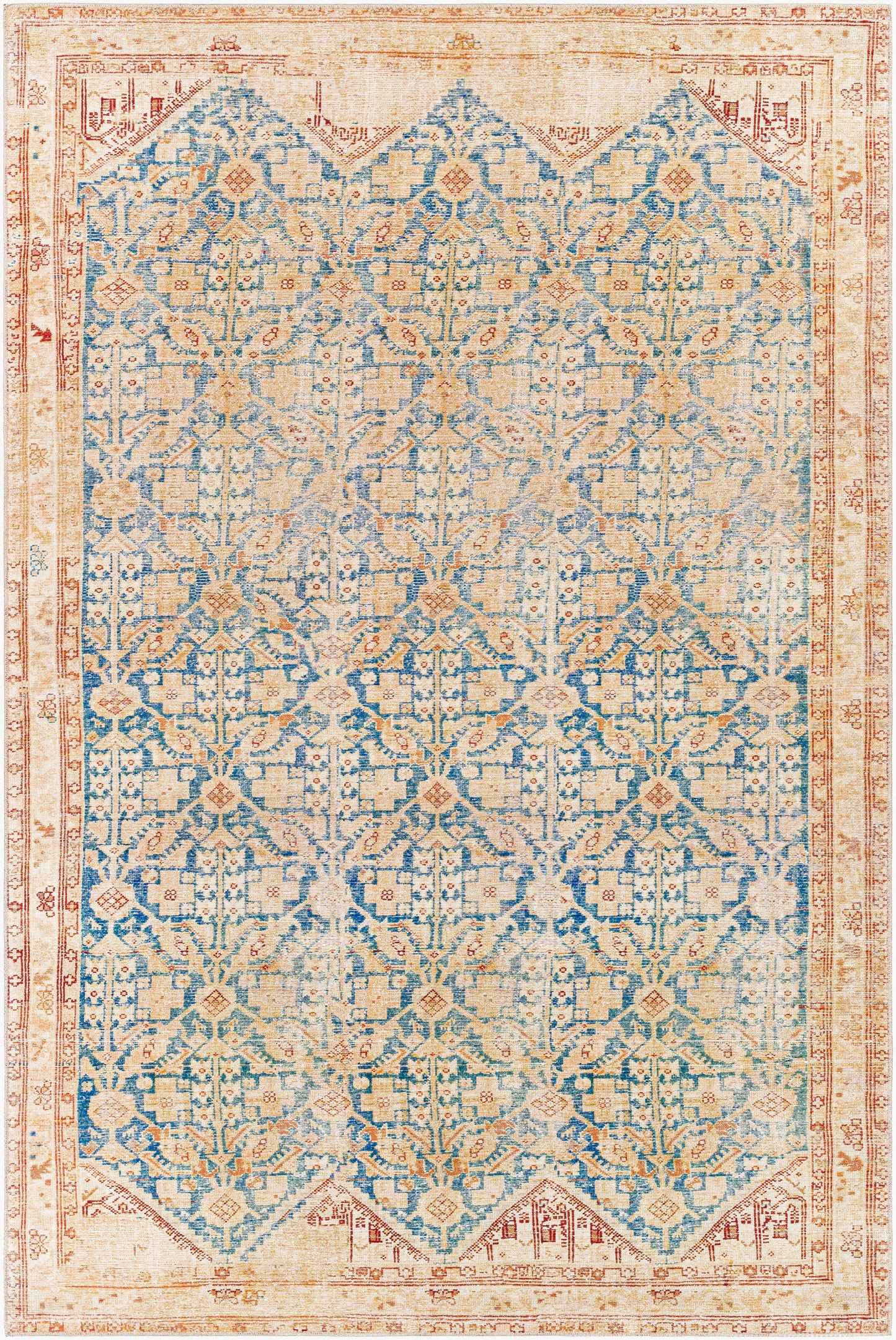 Alfombra decorativa tejida a máquina Iris IRS-2364 de 3' x 5'