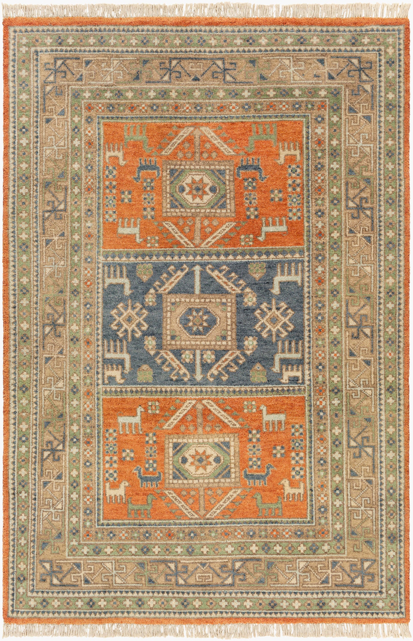 Isparta ISP-1001 2' x 3' Handmade Wool Accent Rug