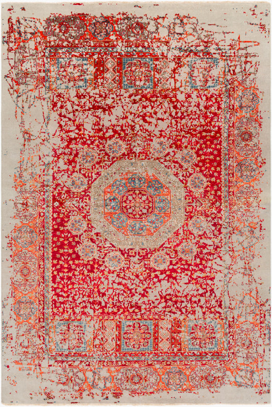 Alfombra hecha a mano Ivorine IVR-1000 de 1,83 m x 2,74 m