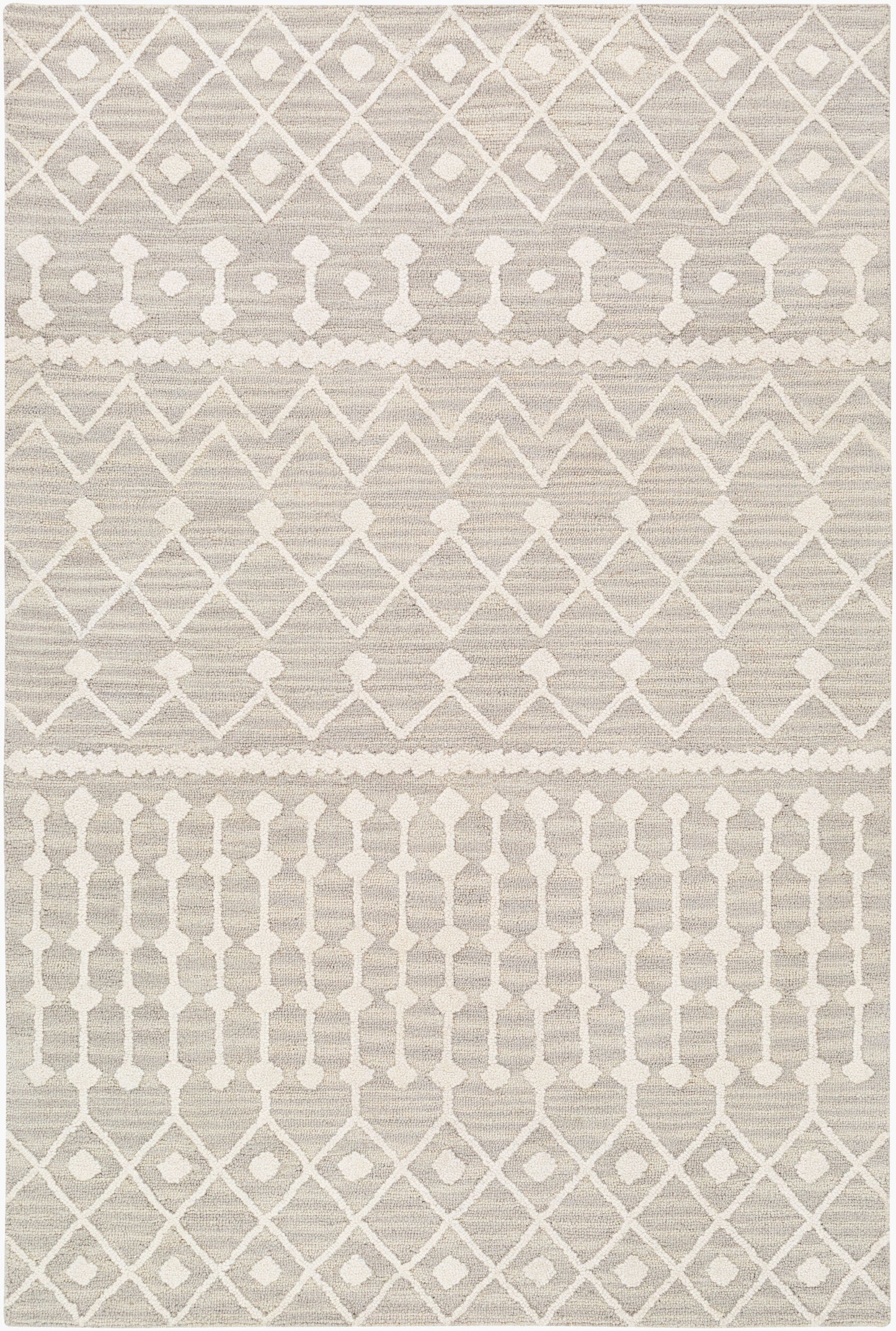 Alfombra decorativa de lana hecha a mano Izmir IZM-2303 de 2' x 3'