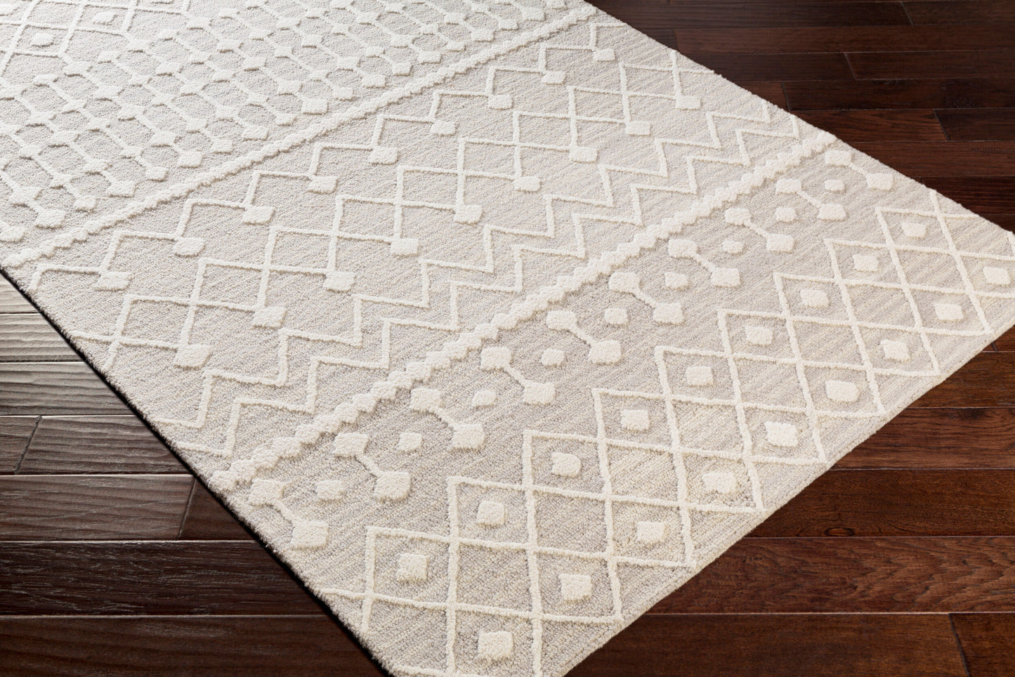 Alfombra decorativa de lana hecha a mano Izmir IZM-2303 de 2' x 3'