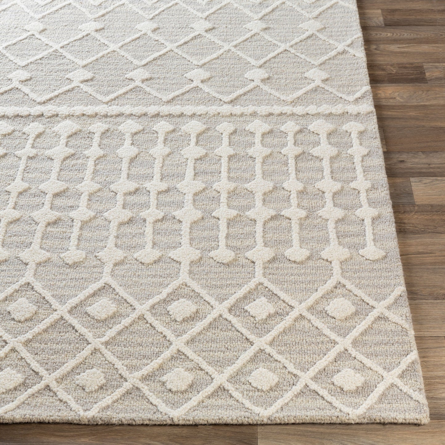 Alfombra decorativa de lana hecha a mano Izmir IZM-2303 de 2' x 3'