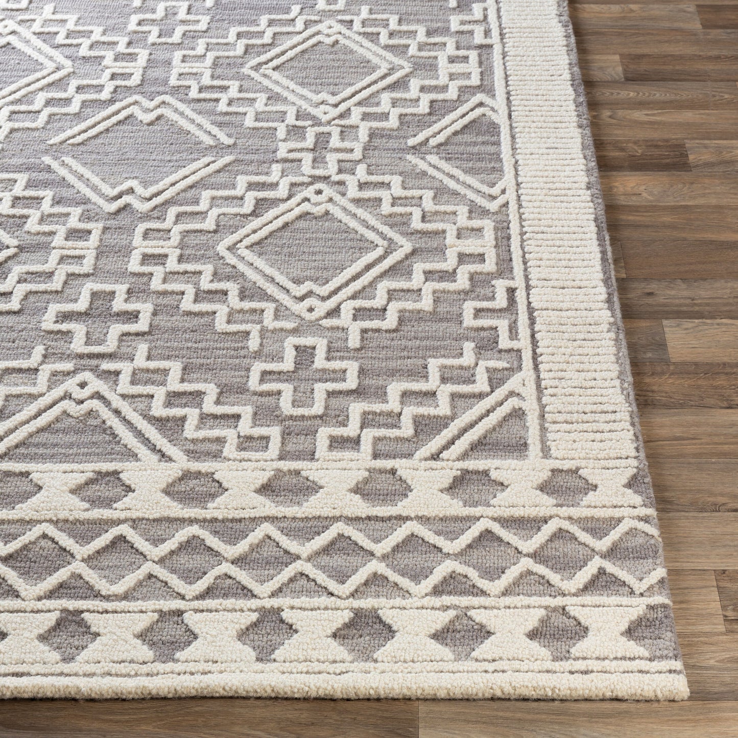 Alfombra decorativa de lana hecha a mano Izmir IZM-2309 de 2' x 3'