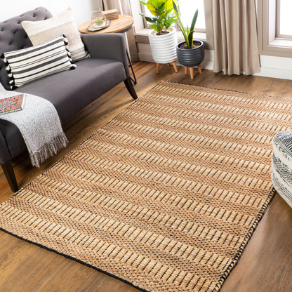 Alfombra de yute hecha a mano Jasmine JAM-2302 de 1,52 m x 2,13 m