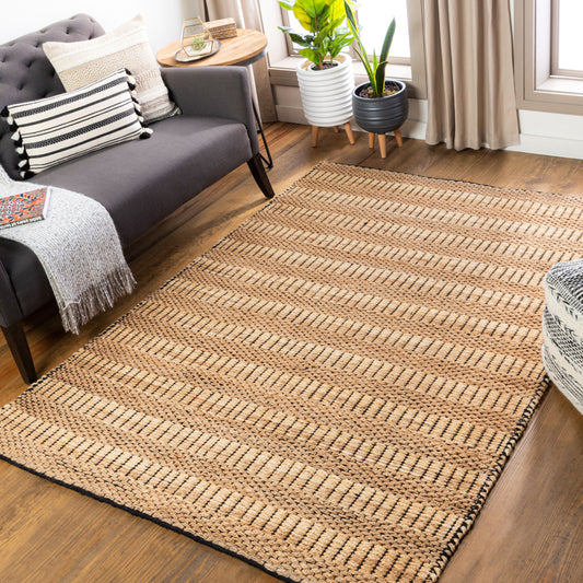 Alfombra de yute hecha a mano Jasmine JAM-2302 de 1,52 m x 2,13 m