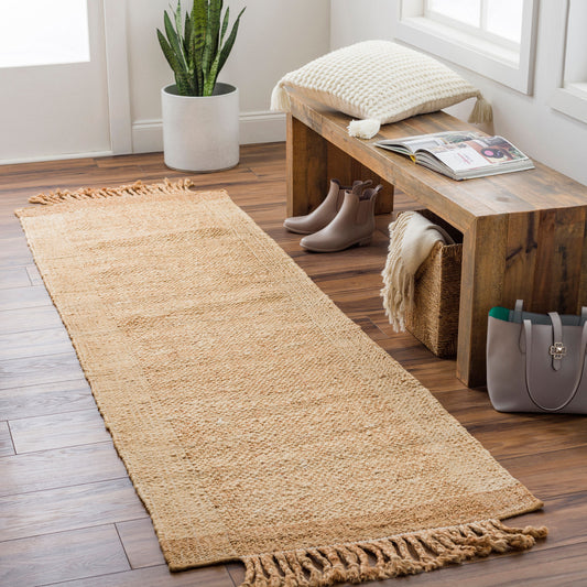 Jasmine JAM-2303 8ft Runner Handmade Jute Runner Rug