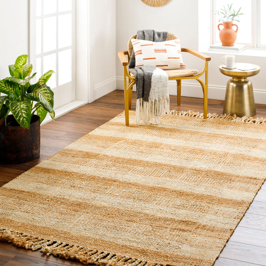 Jasmine JAM-2305 2' x 3' Handmade Jute Accent Rug