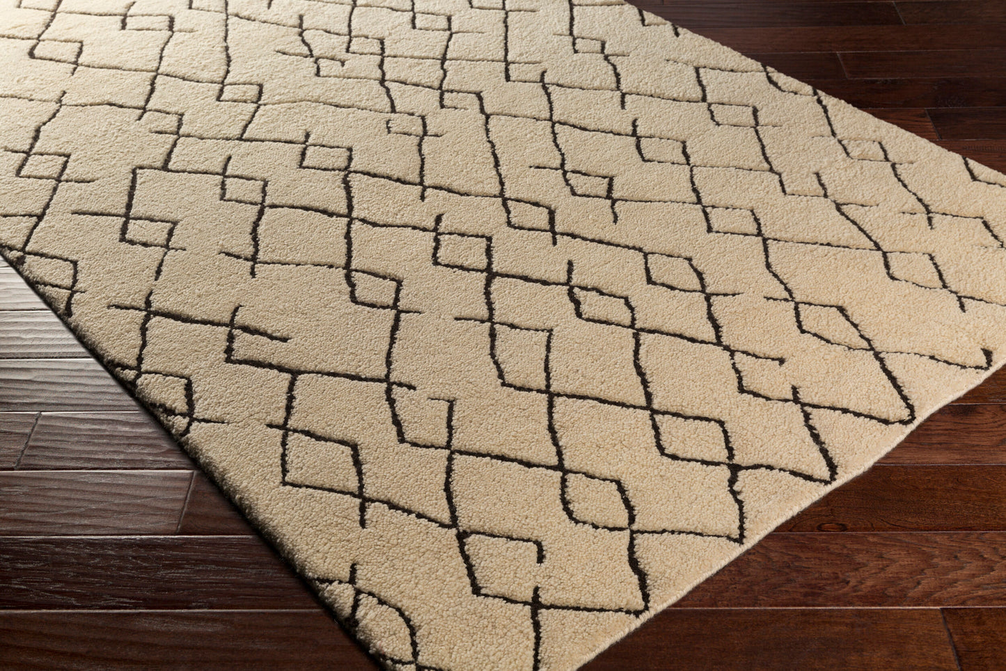 Javier JAV-1001 Alfombra de lana hecha a mano de 6' x 9'