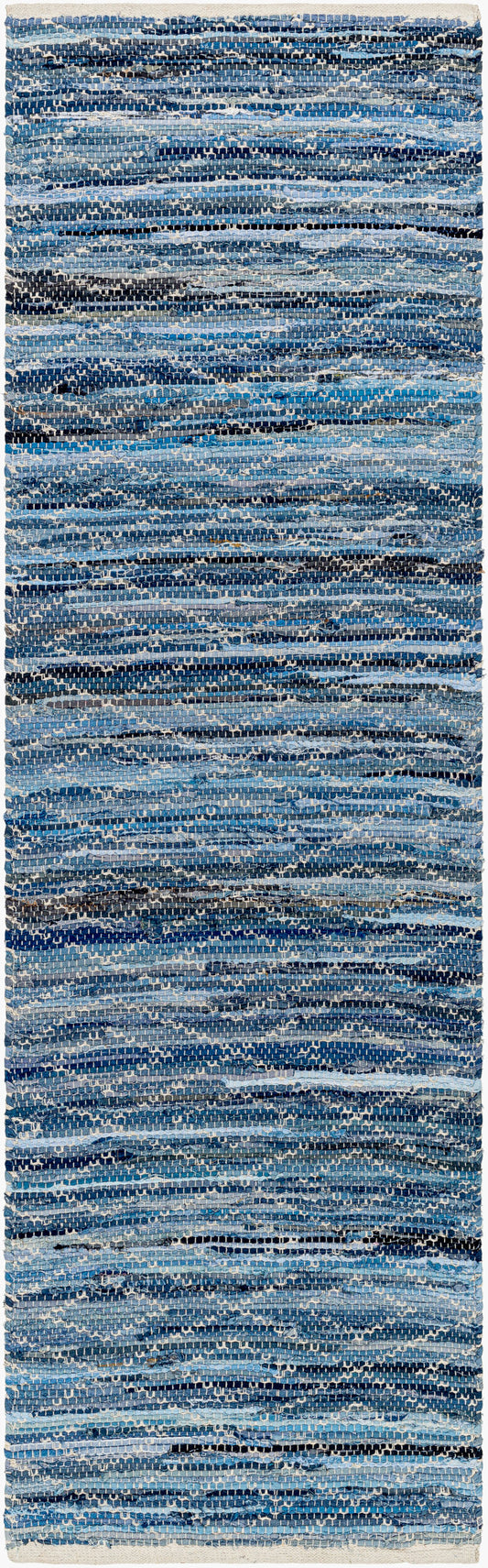 Jean JEA-2313 8ft Runner Handmade Recyled Runner Rug