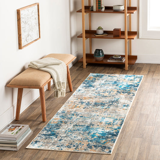 Jefferson JFS-2302 7ft Runner Machine Woven Washable Runner Rug