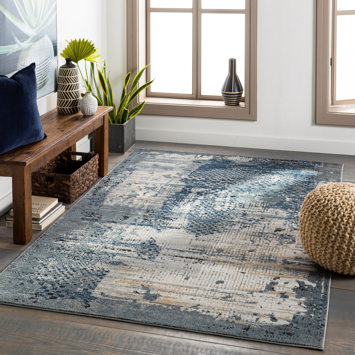 Jolie JLO-2315 5' x 7' Machine Woven Area Rug