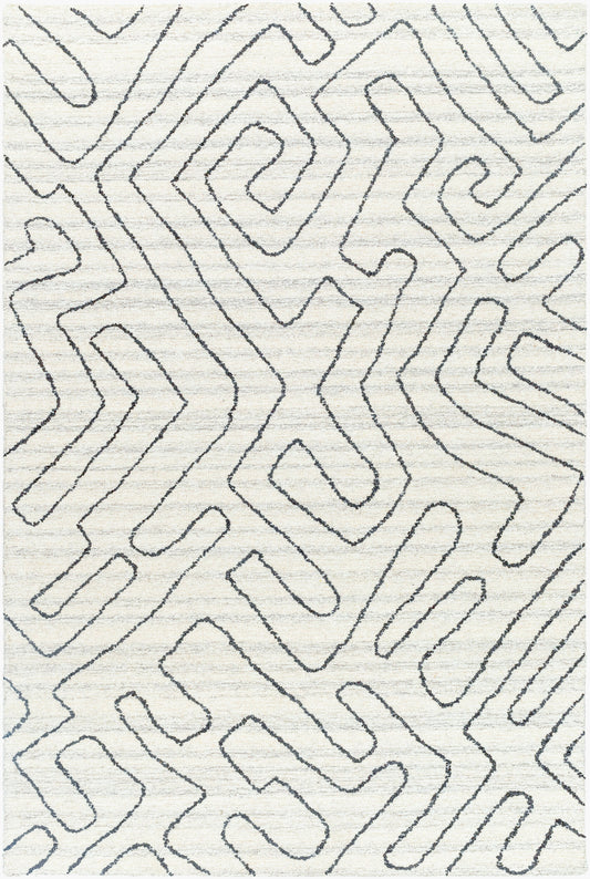 Alfombra decorativa de lana hecha a mano Jules JLS-2302 de 2' x 3'