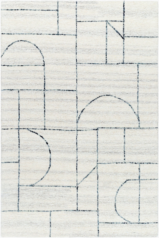 Alfombra decorativa de lana hecha a mano Jules JLS-2309 de 2' x 3'