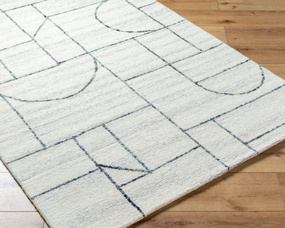 Alfombra decorativa de lana hecha a mano Jules JLS-2309 de 2' x 3'