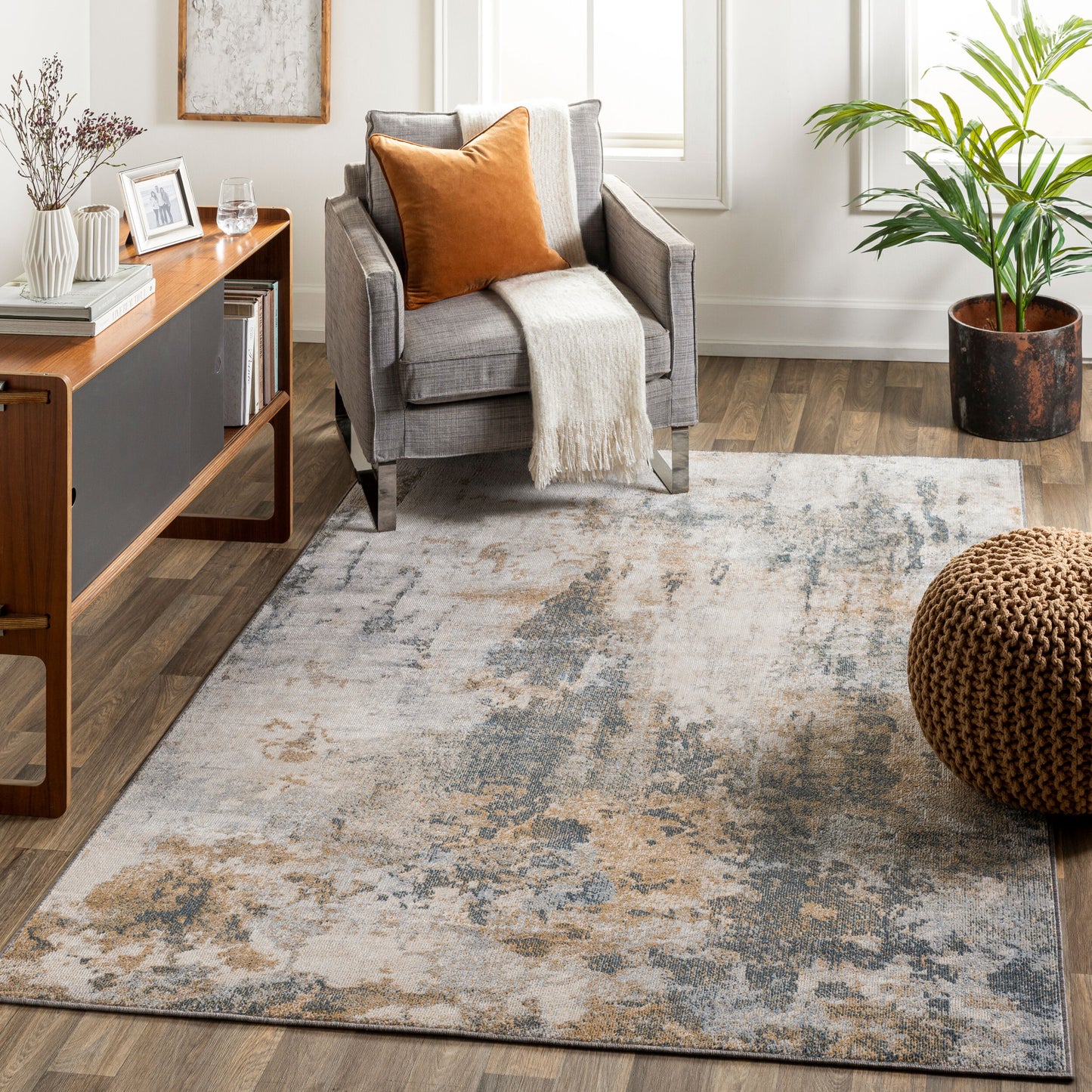 Alfombra tejida a máquina Jamila JML-2302 de 1,52 m x 2,13 m