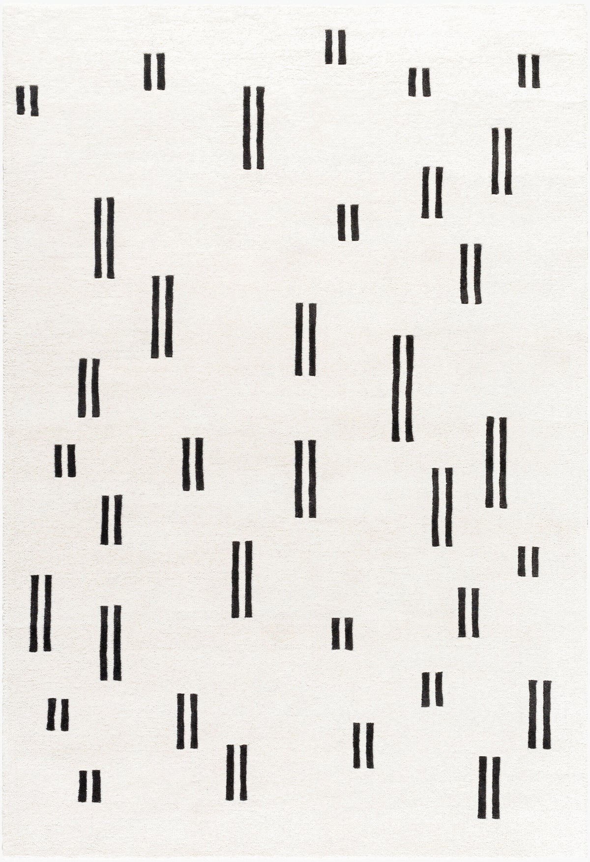 Ivory Hand Tufted 100% Wool Modern Rectangle Handmade rug, Indoor use only, no fringe, non-washable.