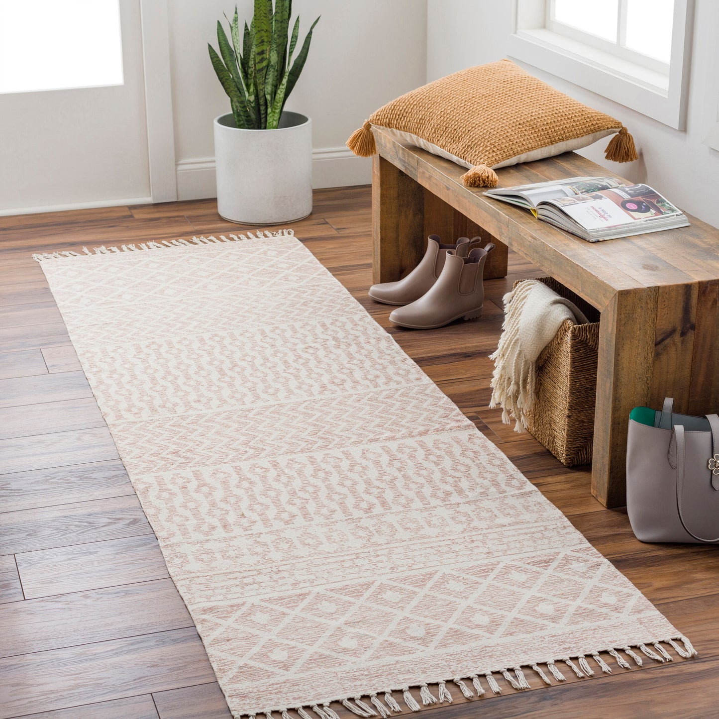 July JUY-2305 8ft Runner Handmade Runner Rug
