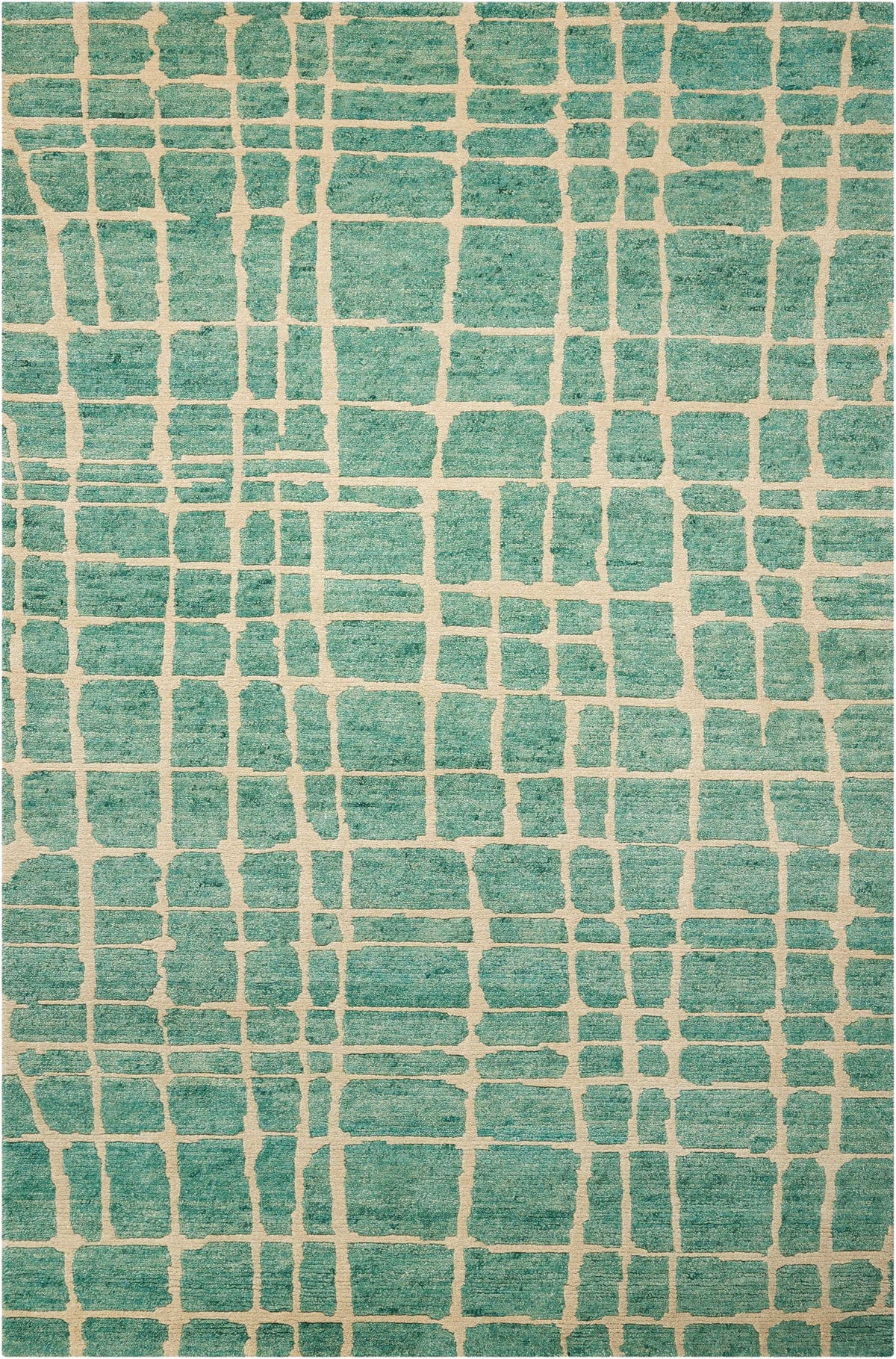 Tahoe Modern MTA03 Turqoise Green Knotted Rug