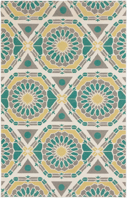 Kaleidoscope KAL-8001 2' x 3' Handmade Wool Accent Rug