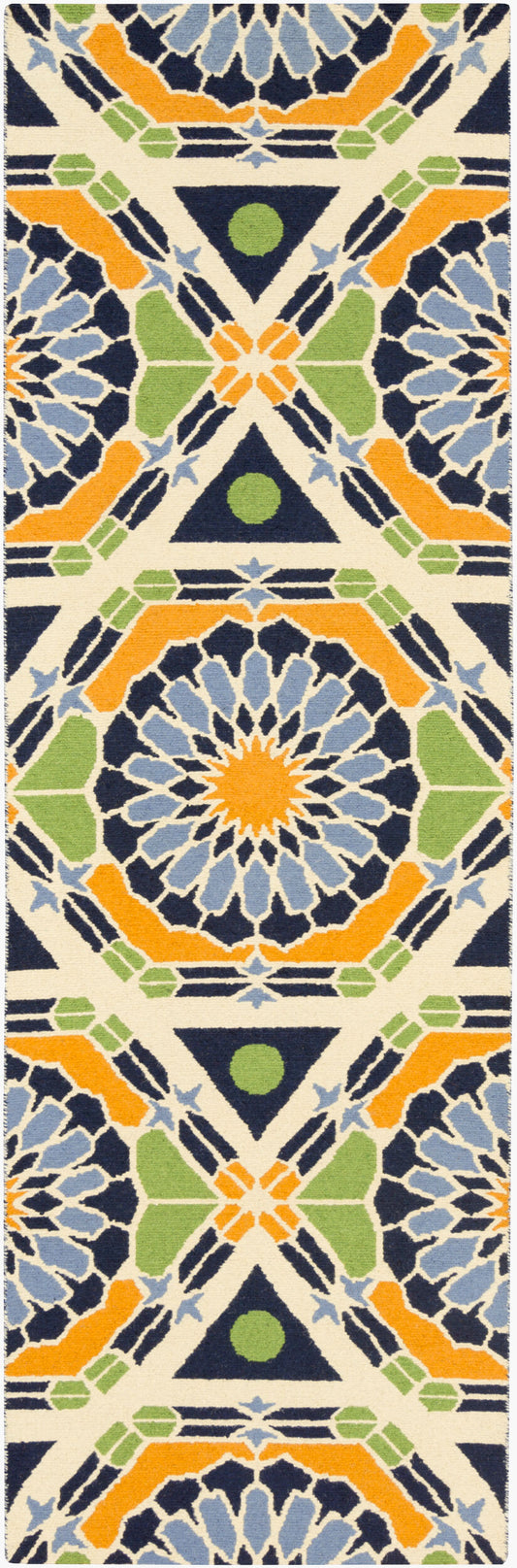 Kaleidoscope KAL-8002 8ft Runner Handmade Wool Runner Rug