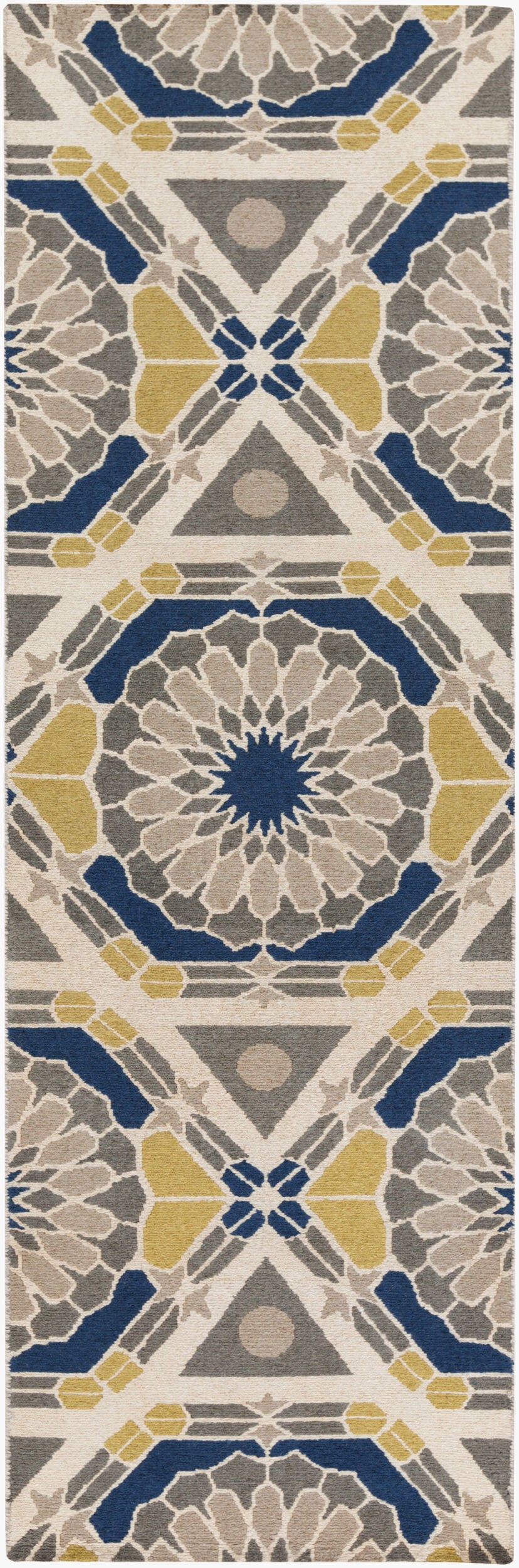 Alfombra de lana hecha a mano Kaleidoscope KAL-8003 de 2,4 m