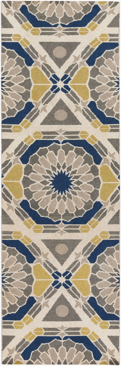 Alfombra de lana hecha a mano Kaleidoscope KAL-8003 de 2,4 m