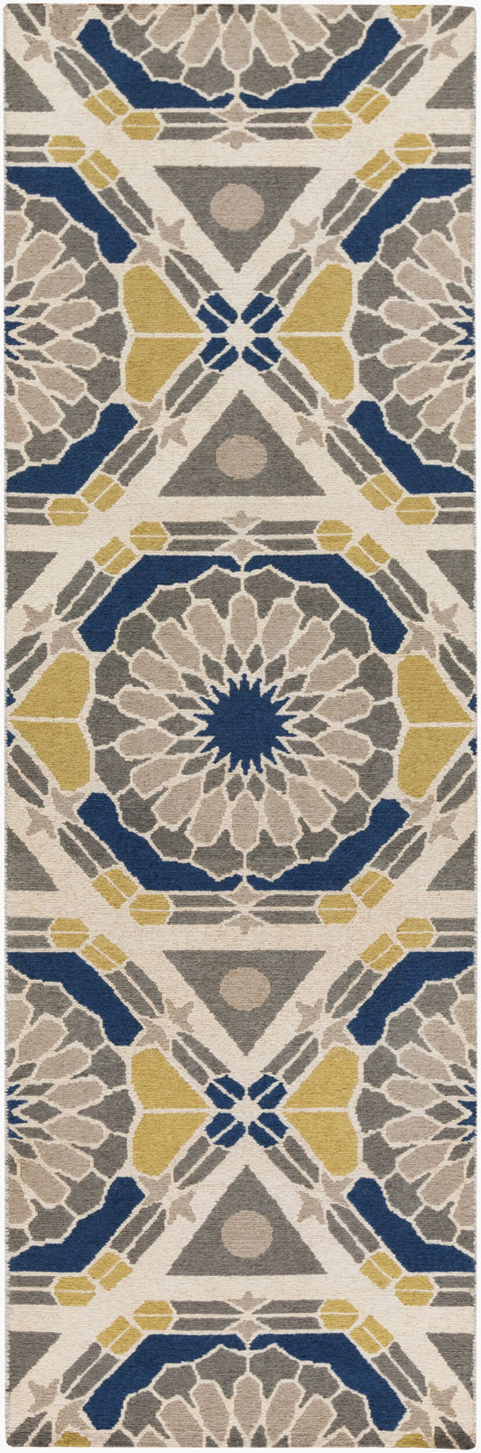 Alfombra de lana hecha a mano Kaleidoscope KAL-8003 de 2,4 m