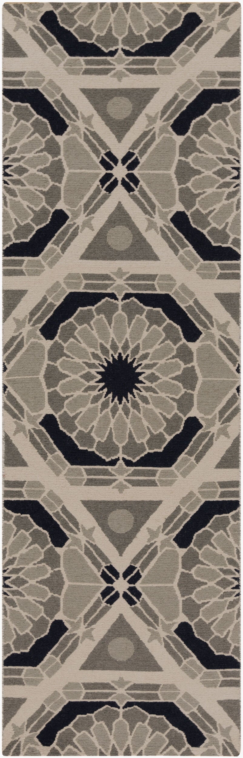 Kaleidoscope KAL-8004 8ft Runner Handmade Wool Runner Rug
