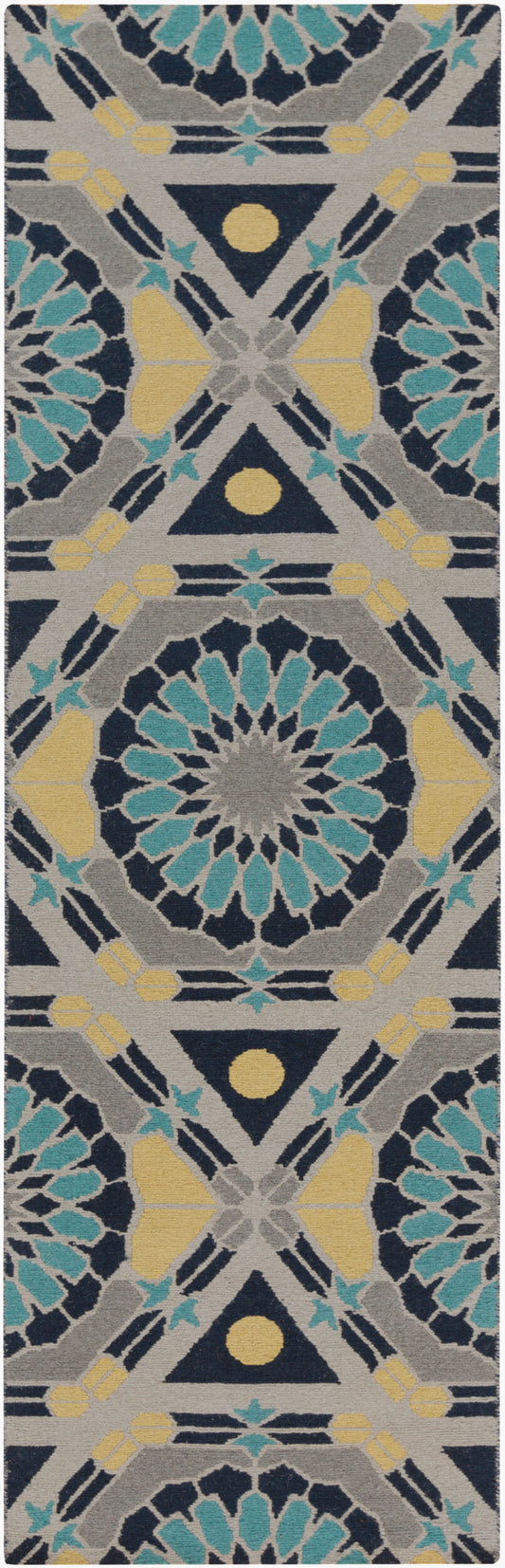 Kaleidoscope KAL-8005 8ft Runner Handmade Wool Runner Rug