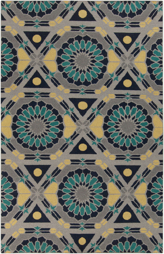 Kaleidoscope KAL-8005 2' x 3' Handmade Wool Accent Rug
