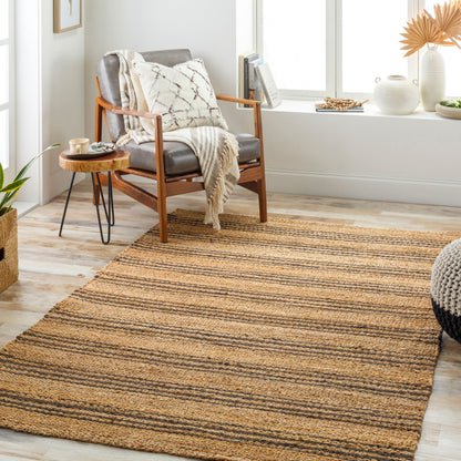 Alfombra redonda de yute Kerala KER-2303 de 1,8 m, hecha a mano
