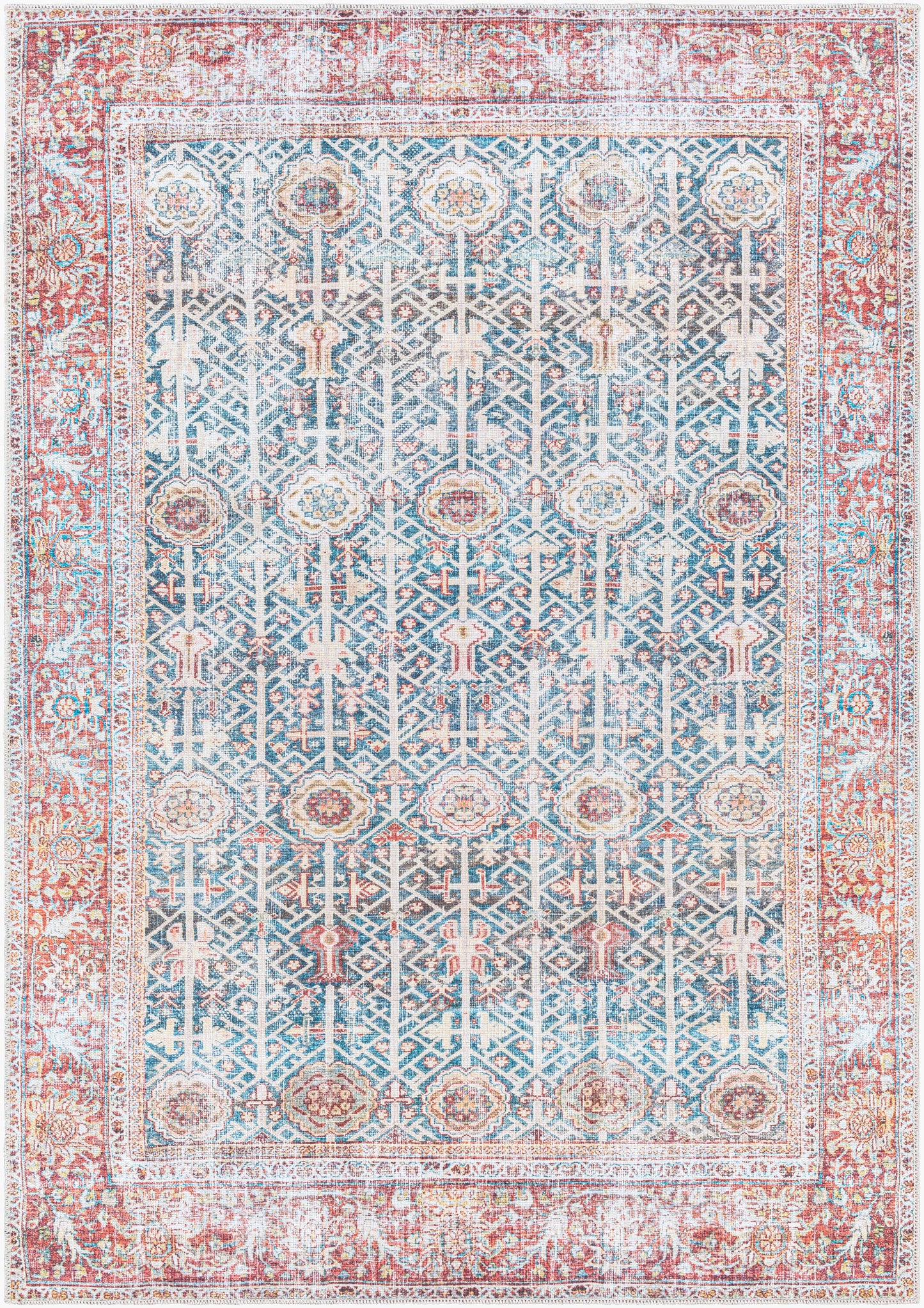 Kemer KMR-2301 6' x 9' Machine Woven Washable Area Rug