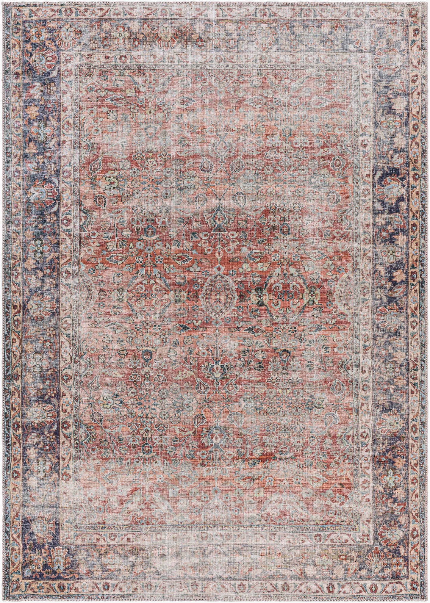 Kemer KMR-2302 5' x 7' Machine Woven Washable Area Rug