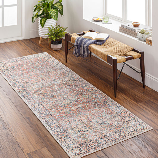 Kemer KMR-2309 7ft Runner Machine Woven Washable Runner Rug