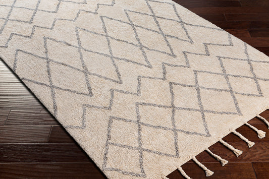 Khemisset KMS-2300 Alfombra decorativa hecha a mano de 2' x 4'