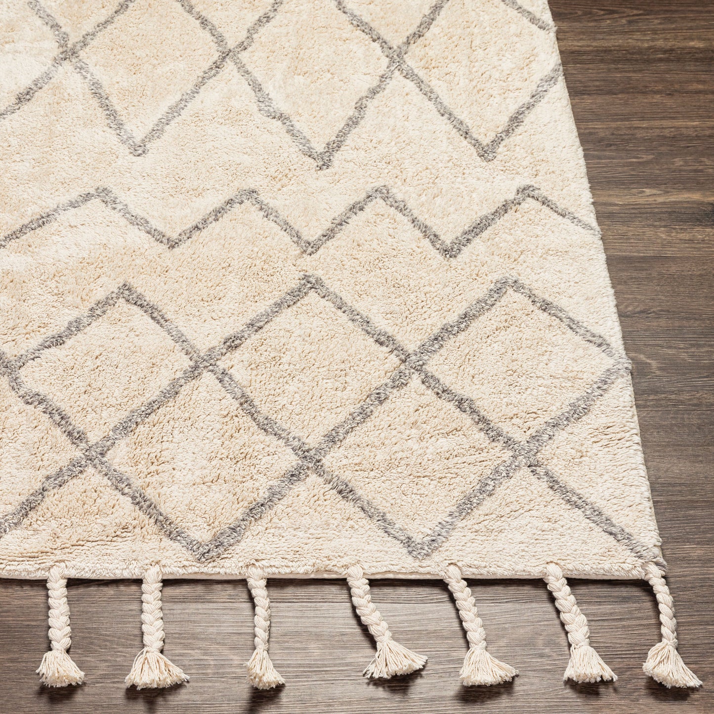 Khemisset KMS-2300 Alfombra decorativa hecha a mano de 2' x 4'