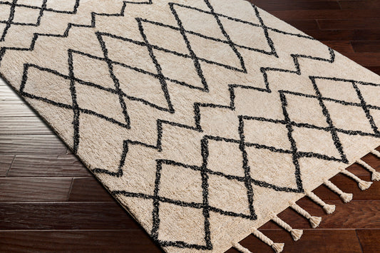 Khemisset KMS-2301 Alfombra decorativa hecha a mano de 2' x 4'