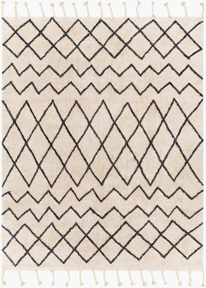 Khemisset KMS-2301 Alfombra decorativa hecha a mano de 2' x 4'