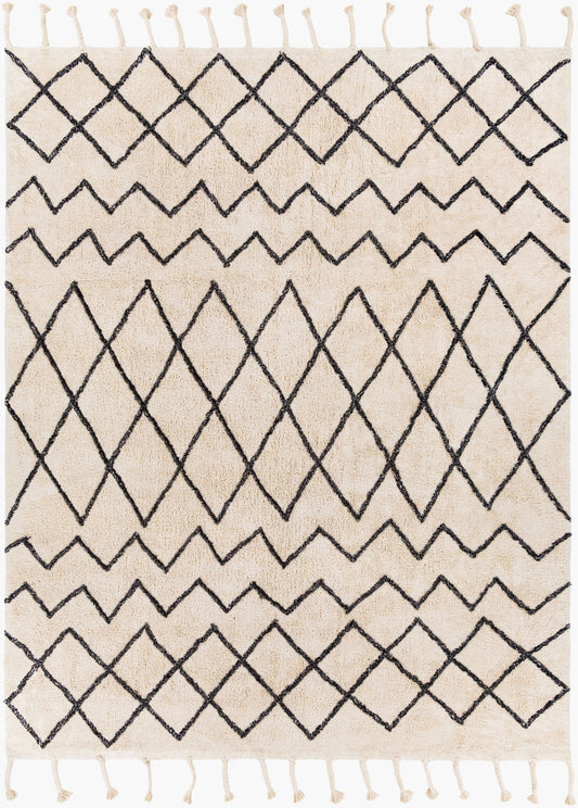 Khemisset KMS-2301 Alfombra decorativa hecha a mano de 2' x 4'
