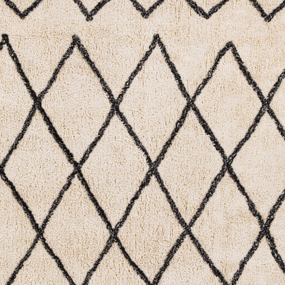 Khemisset KMS-2301 Alfombra decorativa hecha a mano de 2' x 4'