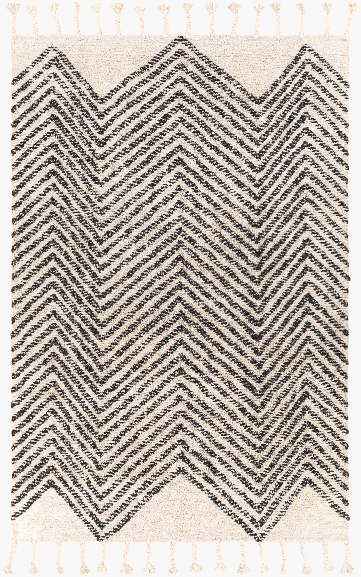Khemisset KMS-2302 Alfombra decorativa hecha a mano de 2' x 4'