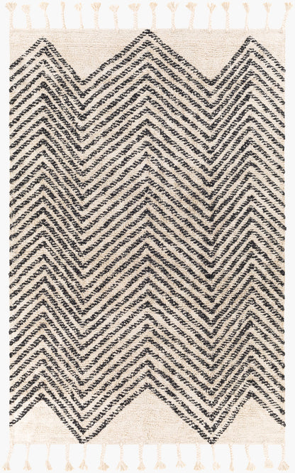Khemisset KMS-2302 Alfombra decorativa hecha a mano de 2' x 4'