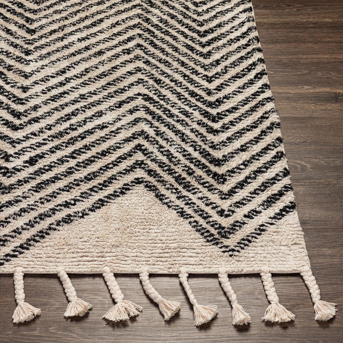 Khemisset KMS-2302 Alfombra decorativa hecha a mano de 2' x 4'