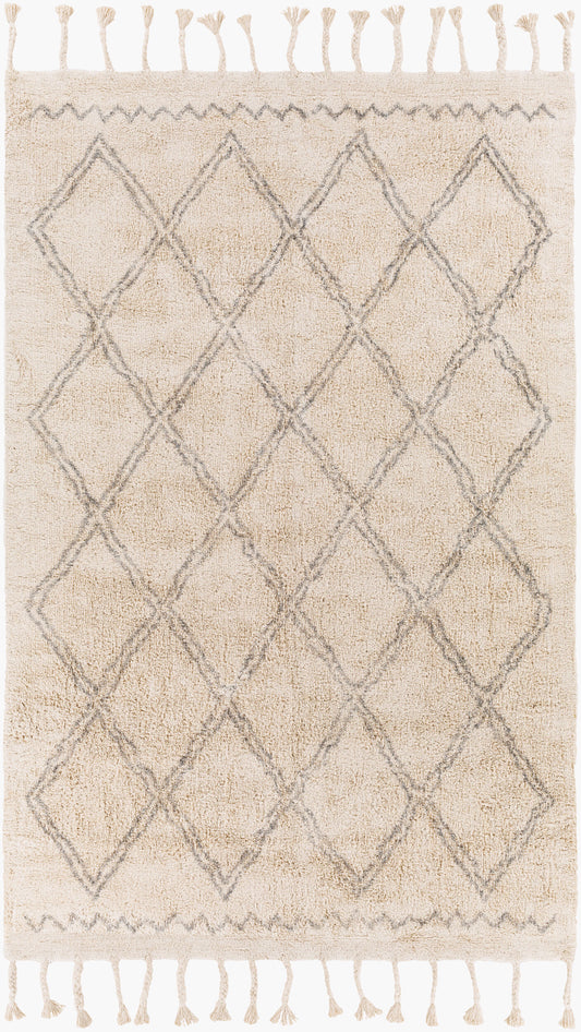 Khemisset KMS-2304 Alfombra decorativa hecha a mano de 2' x 4'