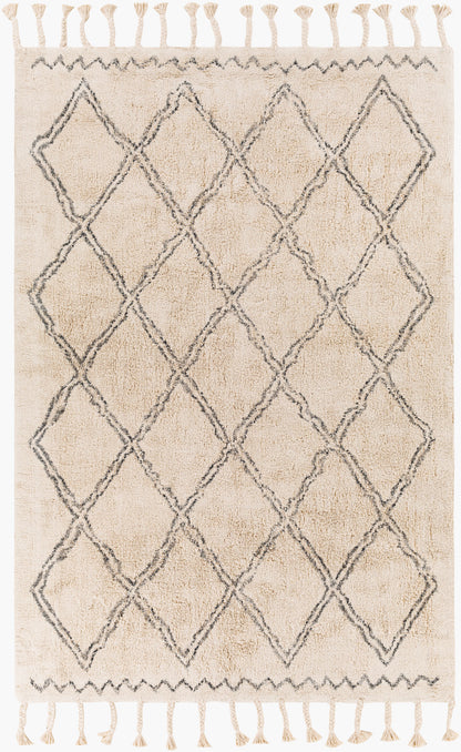 Khemisset KMS-2305 Alfombra decorativa hecha a mano de 2' x 4'
