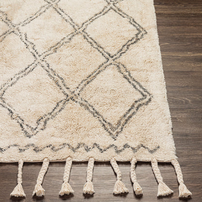 Khemisset KMS-2305 Alfombra decorativa hecha a mano de 2' x 4'